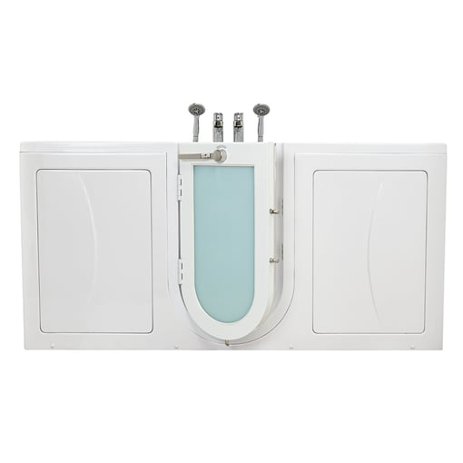 Big4Two Two Seat Acrylic Walk-In Bathtub - 91x203cm (36″x80″), Dual Drain Technology - |