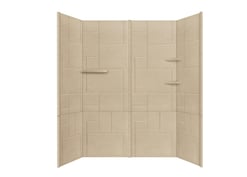 Travertino Arenisca Mate - Mármol Cultivado 8PC Panel para Pared de Ducha Paquete 3 - 50% DE DESCUENTO - |