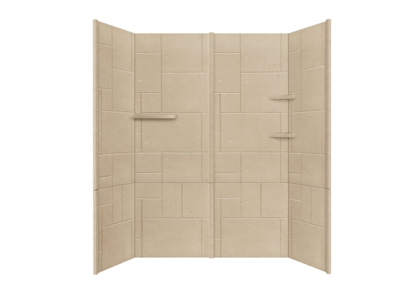 Travertino Arenisca Mate - Mármol Cultivado 8PC Panel para Pared de Ducha Paquete 3 - 50% DE DESCUENTO - Image 6