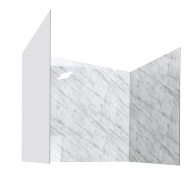 Carrara Marble Walk-In Tub Surround Wall Kit 36.5" x 48" x 60" -