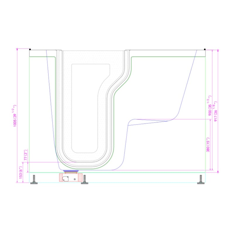 SALE] S-Class Walk In Bathtub SN/6192101 | Ella