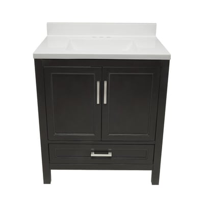 Meuble-vasque Nevado avec lavabo – plateau en marbre reconstitué ou en pierre de quartz -