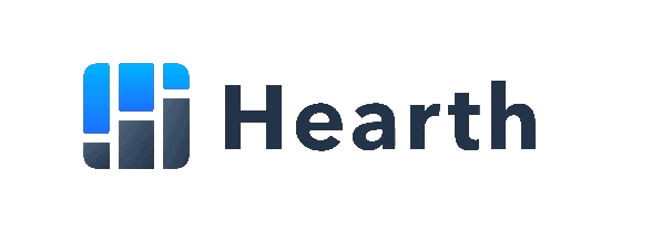 Logotipo de financiación de Hearth: distintivo de socio de planes de pago y opciones de financiación para bañeras con puerta