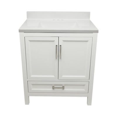 Meuble-vasque Nevado avec lavabo – plateau en marbre reconstitué ou en pierre de quartz -