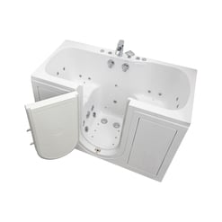 Tub4two Acrylic Walk-in Bathtub With Outward Swing Door, Air + Hydro + Independent Foot Massage 32″x60″ (81cm X 152cm)