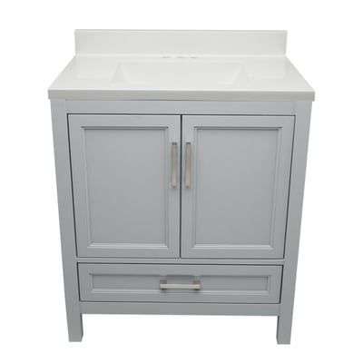 Meuble-vasque Nevado avec lavabo – plateau en marbre reconstitué ou en pierre de quartz -
