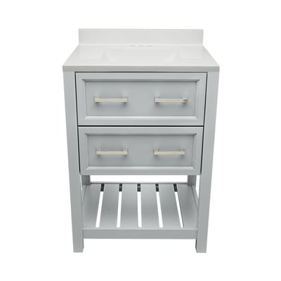 Meuble-lavabo Tremblant avec plan – en marbre reconstitué ou en pierre de quartz -