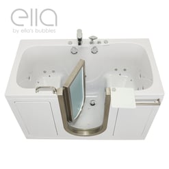 Ella Companion Two Seat Acrylic Walk-In Tub 32″x60″ (81x152cm), Dual Drain Technology - |