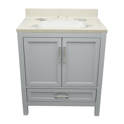 Meuble-vasque Nevado avec lavabo – plateau en marbre reconstitué ou en pierre de quartz -