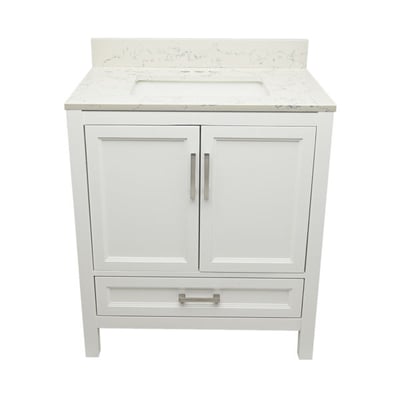 Meuble-vasque Nevado avec lavabo – plateau en marbre reconstitué ou en pierre de quartz -