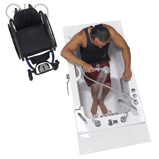 Transfer30 Wheelchair Accessible Walk In Bathtub 30″w X 52″l 76cm X 132cm 18