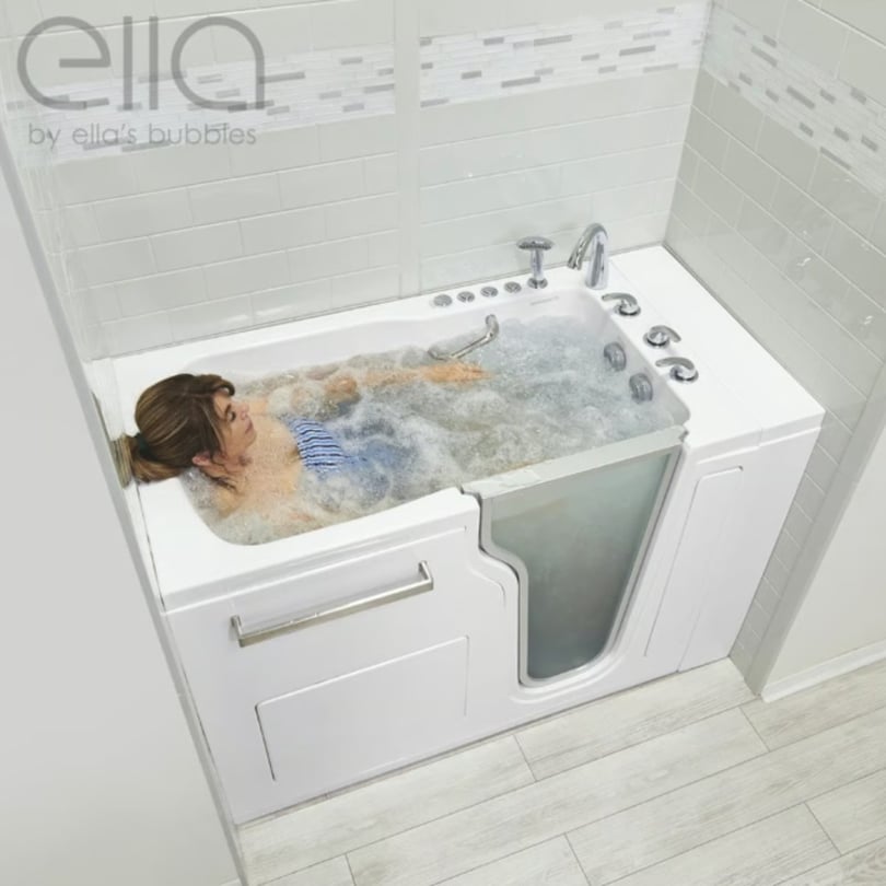 Clearance Ultra Acrylic Walk-In Tub 30″x52″ (76cmx132cm), Dual Drain Technology, RH serial #M1291