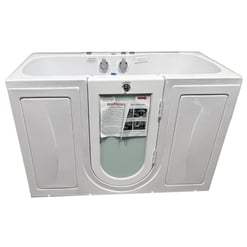 [SALE] Tub4Two Bañera acrílica con puerta abatible hacia el exterior, Aire + Hidromasaje + Masaje de pies independiente 32″x60″ (81cm x 152cm) Serial #9712103 - |