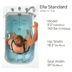 Bañera de hidromasaje acrílica estándar Ella de 30″x52 (Copy) (Copy) - |