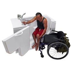 Transfer26 Outward Swing Door Wheelchair Accessible Acrylic Walk In Bathtub 26″w X 52″l 66cm X 132cm 25