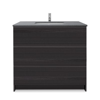 Mueble de baño moderno Element de 36″ con encimera de cuarzo y lavabo bajo encimera -