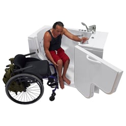 Transfer26 Outward Swing Door Wheelchair Accessible Acrylic Walk In Bathtub 26″w X 52″l 66cm X 132cm 75