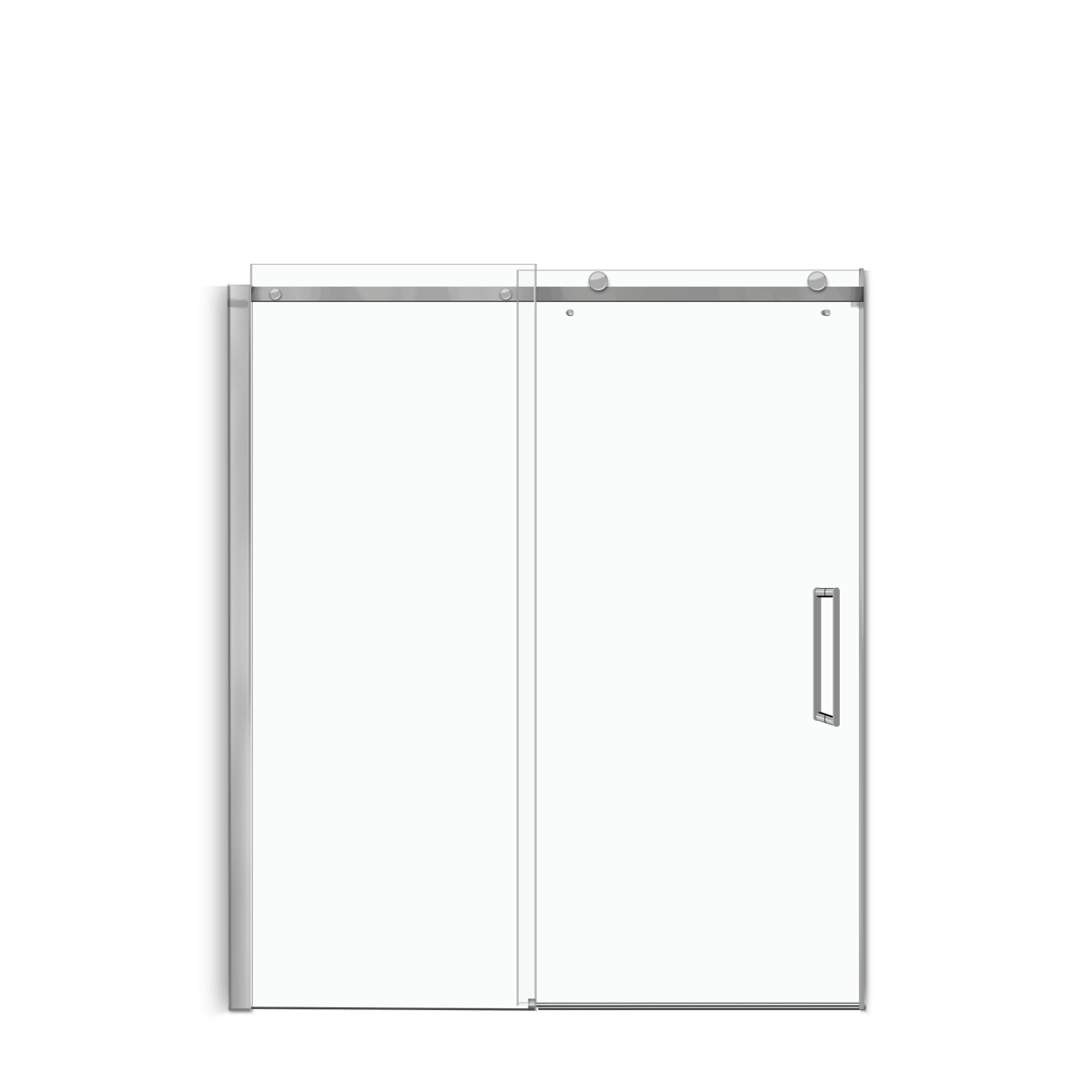 Puerta de ducha corredera de vidrio templado Ella Primo en cromo pulido