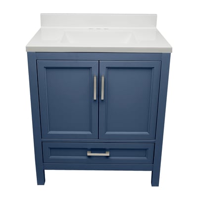 Meuble-vasque Nevado avec lavabo – plateau en marbre reconstitué ou en pierre de quartz -