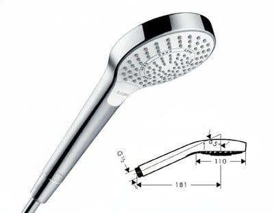 Teleducha Hansgrohe Croma Select S 110 3 Jet 20 Gpm 50% de descuento