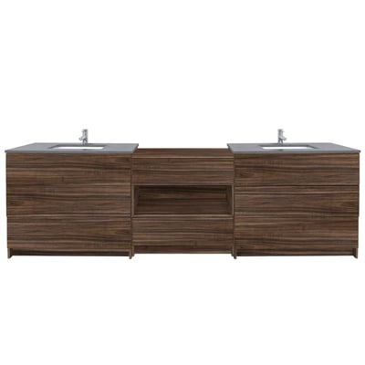 Combinación de lavabo moderno Element de pie de 92" y 102" con encimera de cuarzo -