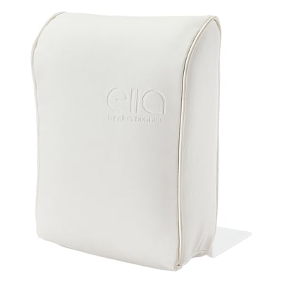 Ella's Bubbles white cushioned removable headrest and neck support pillow for walk-in tubs on white background