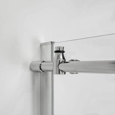 Bess03c Puerta corredera de cristal templado cromado de 8 mm 12