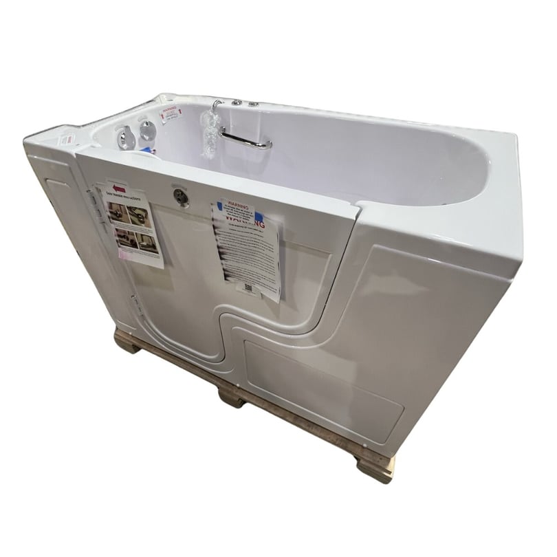 Bañera Transfer60 accesible en silla de ruedas, 76 x 152 cm, tecnología de doble desagüe, puerta y desagüe en el lado izquierdo Número de serie 0382310 - Image 2