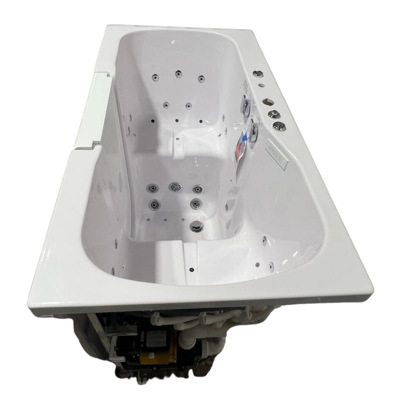 [SALE]  Tub4Two Bañera acrílica con puerta abatible hacia el exterior, Aire + Hidromasaje + Masaje de pies independiente 32″x60″ (81cm x 152cm) Serial #9712103 - Image 5