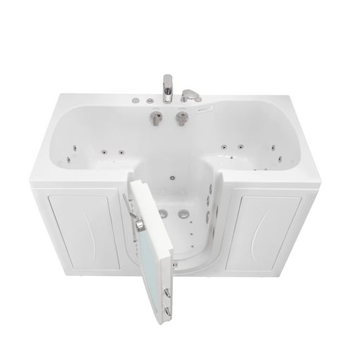 Tub4two Acrylic Walk In Bathtub With Outward Swing Door Air Hydro Independent Foot Massage 32″x60″ 81cm X 152cm 6