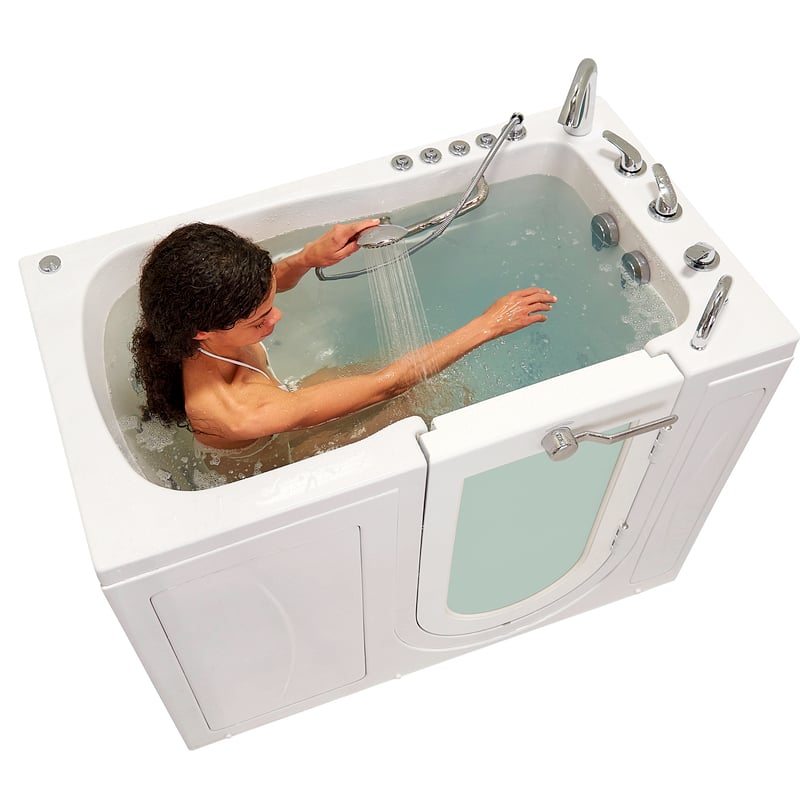 Capri Acrylic Outward Swing Door Walk-In Bathtub 30″ x 52″ (76 x 132cm), Dual Drain Technology - Image 13