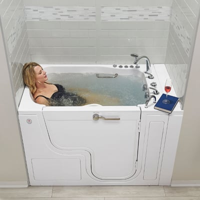Clearance TransferXXL Outward Swing Door Walk-In Tub 36″ x 55″ Dual Drain Technology, RH door and drain, SN 0602601 -
