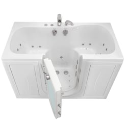 Tub4Two Bañera acrílica con puerta abatible hacia el exterior, Aire + Hidromasaje + Masaje de pies independiente 32″x60″. - |