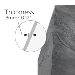 Bardiglio Marble High Resolution Digital Print Acrylic 3-Panel Shower Wall Kit 40x60x98 - |