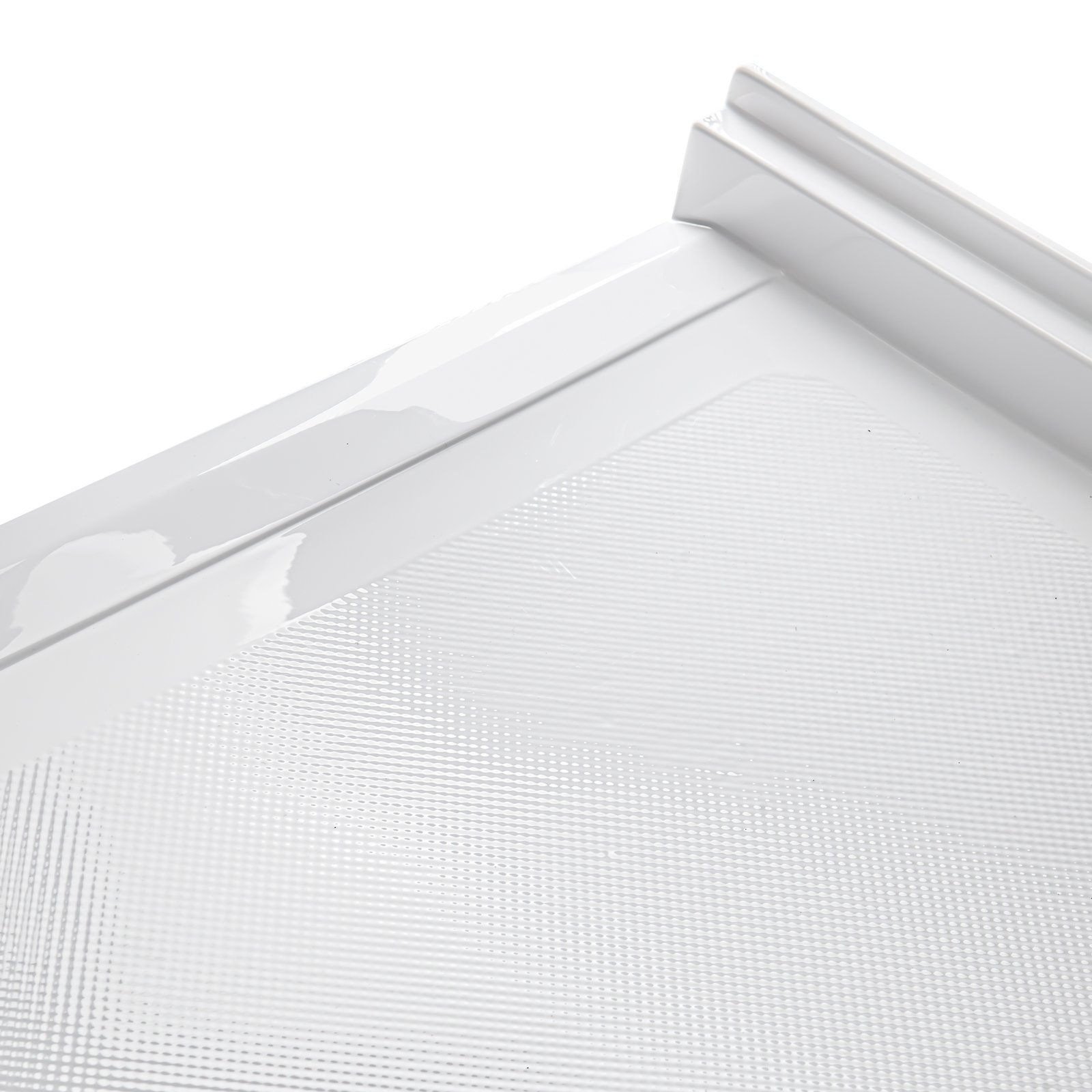 Close-up of textured anti-slip surface on Ella's Bubbles wheelchair accessible shower base with white frame