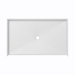 Ella Roll-in Wheelchair Accessible Shower Base 62x38 ADA - Center Drain