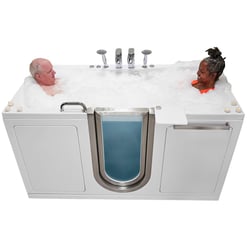 Ella Escape Two Seat Tub, Air + Hydro + Independent Foot Massage 36″x72″ (91cm X 183cm)