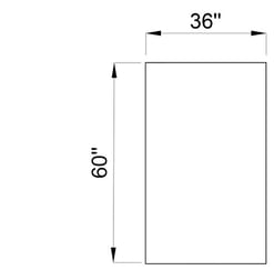 Panel de ducha de mármol cultivado 36″x60″ - 60% DE DESCUENTO - |