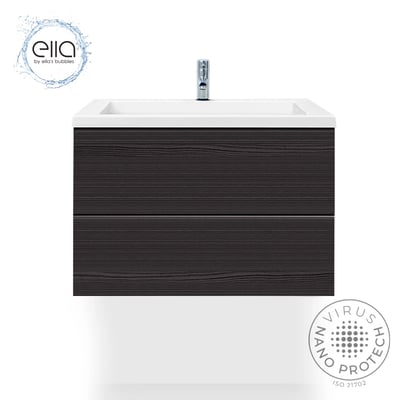 Meuble-lavabo moderne suspendu avec plan vasque en marbre de culture 30″x19″ -