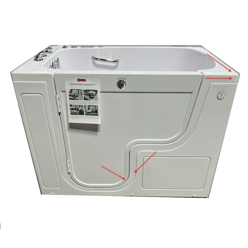 [SALE]  TransferXXXL Bañera con puerta abatible hacia el exterior, accesible en silla de ruedas - 36″ x 55″, tecnología de doble desagüe Número de serie 0182312 (Copy) - Image 3