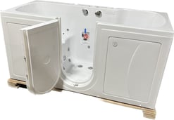 Big4two Two Seat Walk In Bathtub With Outward Swing Door Air Hydro Independent Foot Massage 36″x80″ Lh Hinge 2x2p Fff Heated Seat And Back 3