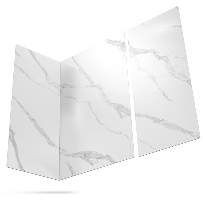 acrylic-3-panel-shower-wall-kit-calacatta-lux-printed-down-view