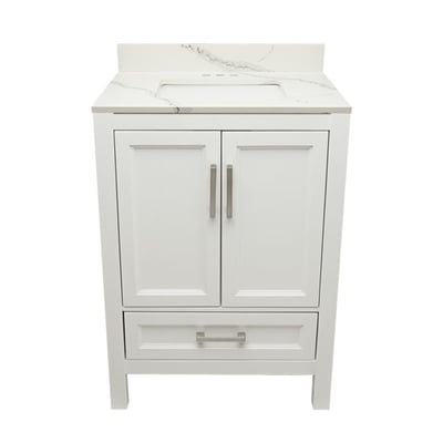 Meuble-vasque Nevado avec lavabo – plateau en marbre reconstitué ou en pierre de quartz -
