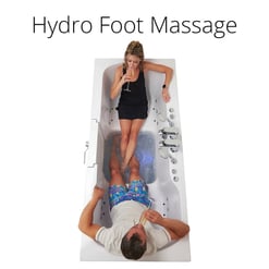 Big4two Two Seat Walk In Bathtub With Outward Swing Door Air Hydro Independent Foot Massage 36″x80″ 91cm X 203cm 49