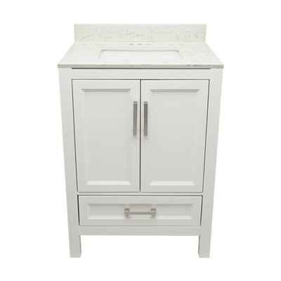Meuble-vasque Nevado avec lavabo – plateau en marbre reconstitué ou en pierre de quartz -