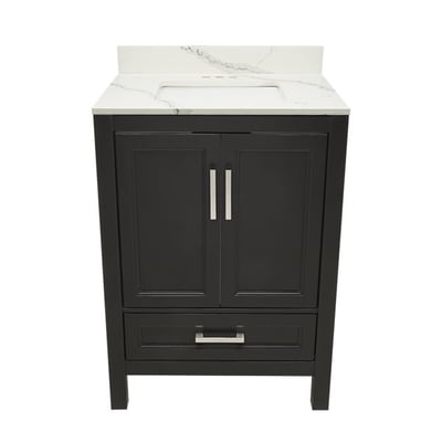Meuble-vasque Nevado avec lavabo – plateau en marbre reconstitué ou en pierre de quartz -