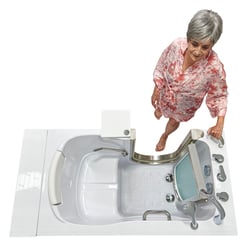 Elite Walk-In Tub – 30″x 52″ (76x132cm), Dual Drain Technology - |
