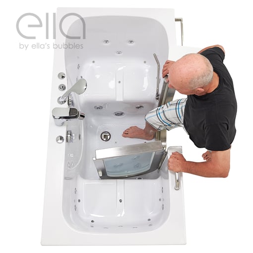 Ella Companion Two Seat Acrylic Walk-In Tub 81x152cm (32″x60″), Dual Drain Technology - |