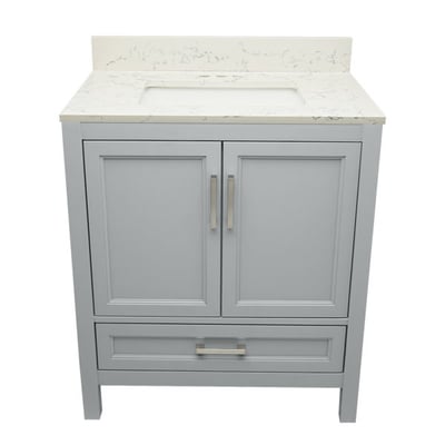 Meuble-vasque Nevado avec lavabo – plateau en marbre reconstitué ou en pierre de quartz -