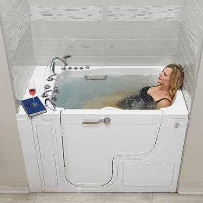 Clearance TransferXXL Outward Swing Door Walk-In Tub 36″ x 55″ Dual Drain Technology, LH door and drain. SN 0452508 -